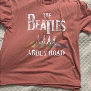 Hybrid Apparel Coral Beatles Abbey Road Tee